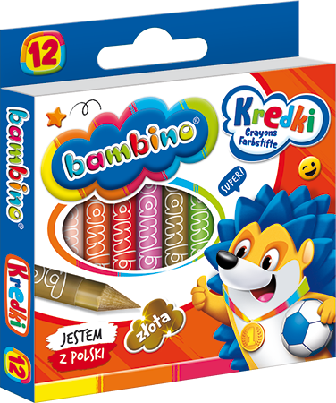 Kredki świecowe Bambino 12 kolorów St.Majewski